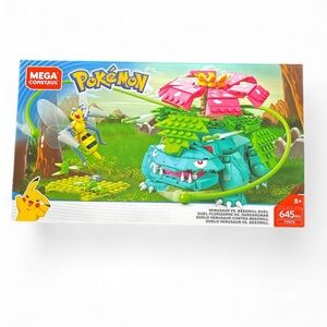 Pokémon Mega Construx VENUSAUR VS. BEEDRILL DUEL 645 Pcs Building Set New